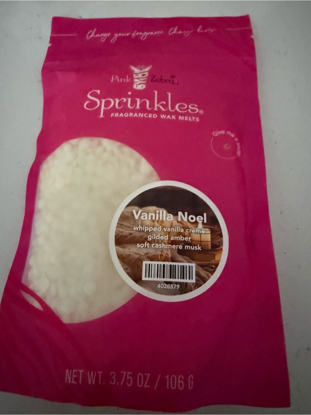 ❄️🎄Pink Zebra Sprinkles Vanilla Noel Fragranced Wax Melts - Pink